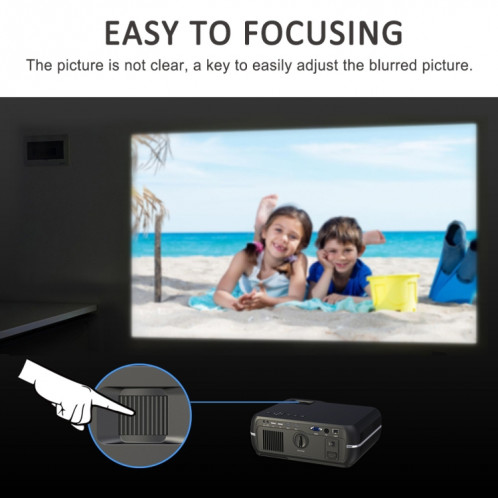 DH-A10 5,8 pouces LCD Écran 4200 Lumens 1280 x 800P HD Smart Projecteur avec télécommande, Android 6.0 OS, Prise en charge WiFi, Bluetooth, HDMI * 2, USB * 2, VGA, AV IN / RCA, RJ45, LAN (Blanc) SH049W1791-016