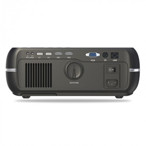 DH-A10B Écran LCD 5,8 pouces 4200 Lumens Projecteur intelligent HD avec télécommande, Prise en charge HDMI * 2, USB * 2, VGA, AV IN / RCA, RJ45 (Noir) SH050B758-014