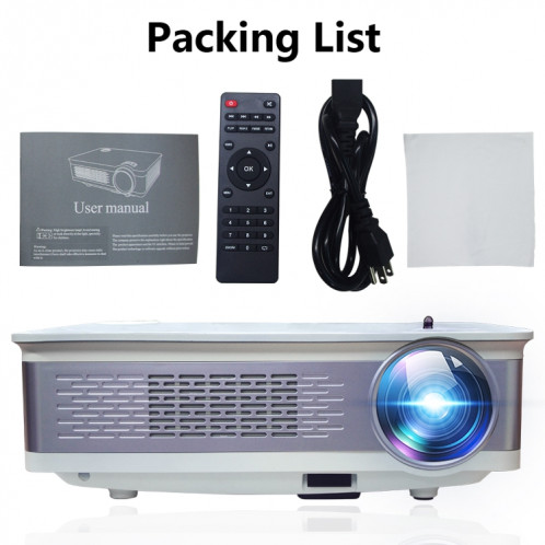 Z720 Panneau d'affichage LCD unique de 5,8 pouces, projecteur intelligent 1280x768P avec télécommande, prise en charge AV / VGA / HDMI / USBX2 / carte SD / audio (noir) SH064B1535-07