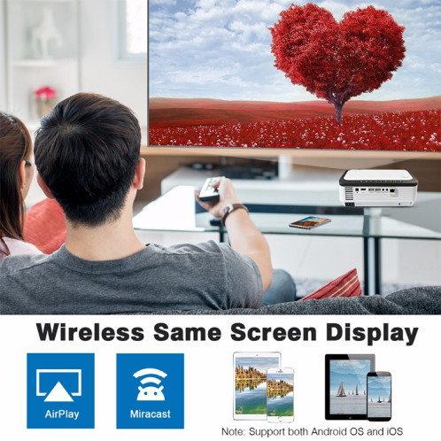 Wejoy L6 5 pouces 200 ANSI Lumen 1920 x 1080P HD Smart Projector, Prise en charge 1 x AV / 1 x VGA / 1x HDMI / 2 x USB, Version normale SW0084569-016