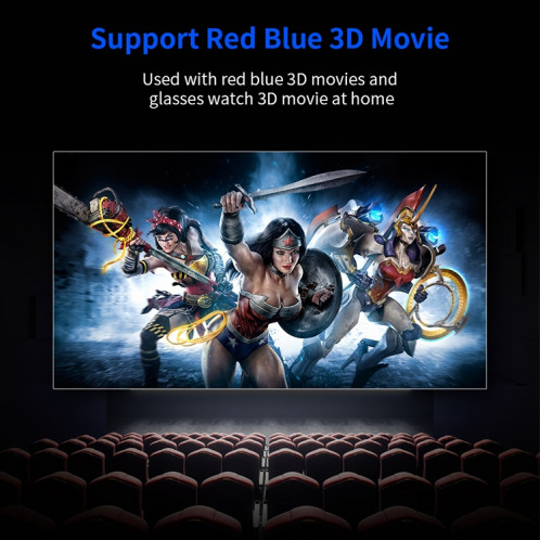 VS626 Android 3500ANSI Lumens Résolution 1080 * 720 LED + Technologie LCD Projecteur intelligent, prise en charge de la carte AV / HDMI / SD / USB / VGA (noir argent) SH02BS1165-014