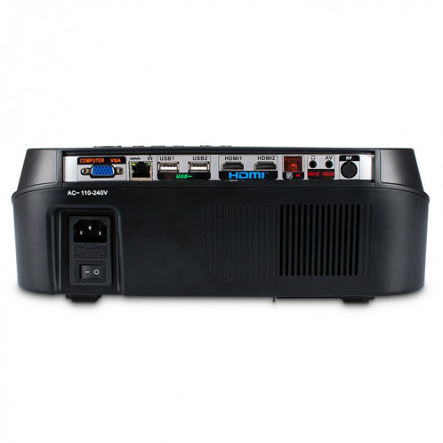VS626 Android 3500ANSI Lumens Résolution 1080 * 720 LED + Technologie LCD Projecteur intelligent, prise en charge de la carte AV / HDMI / SD / USB / VGA (noir argent) SH02BS1165-014