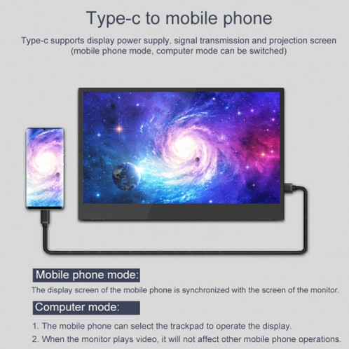 M8 14 pouces 1080P écran ultra-mince HD portable à bord étroit SH0119444-016