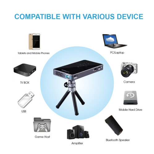 P8I 854X480 100LM Mini Projecteur DLP multimédia portable portable SH01201423-013
