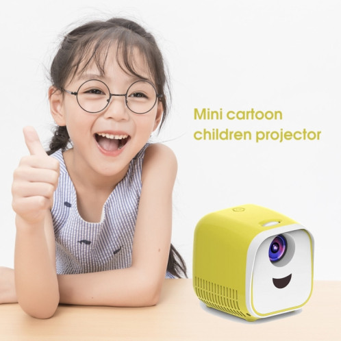Projecteur de l'enfant L1 Mini projecteur de haut-parleur portable portable à LED, plug UA (jaune) SH141Y960-07