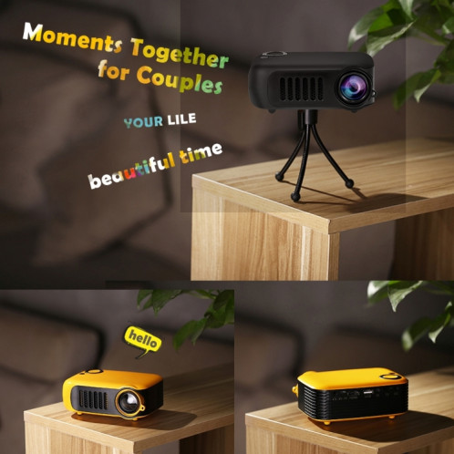 A2000 Portable Projecteur 800 Lumen LCD Home Theatre Video Projecteur, support 1080p, plug (blanc) SH144W1650-012