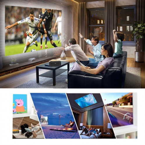 A2000 Portable Projecteur 800 Lumen LCD Home Theatre Video Projecteur, support 1080p, plug (blanc) SH144W1650-012