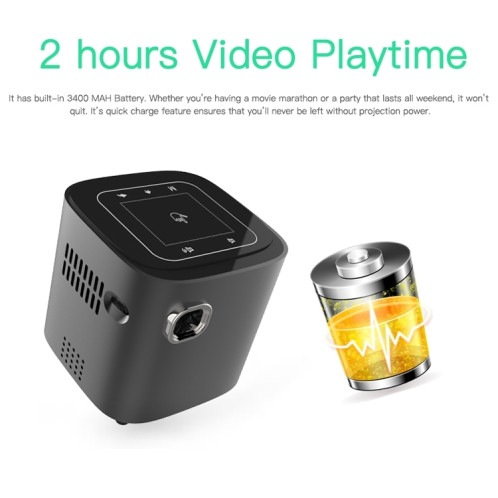 Wejoy S12 50 ANSI Lumen 1920x1080P Android 7.1 HD Bluetooth 4.1 WiFi Projecteur 3D Intelligent, 1G+16G SH016472-07