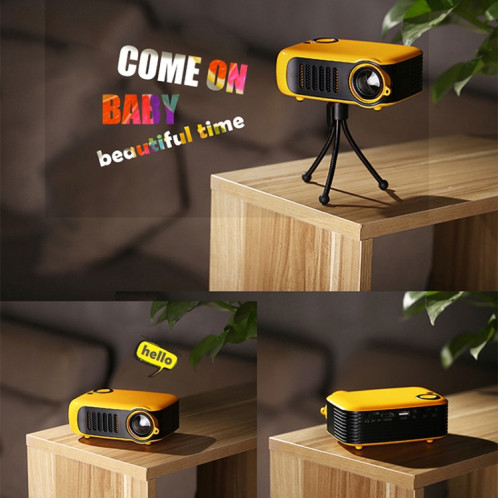 A2000 1080P Mini projecteur portable intelligent pour enfants, (jaune bleu) SH8EUY1611-015
