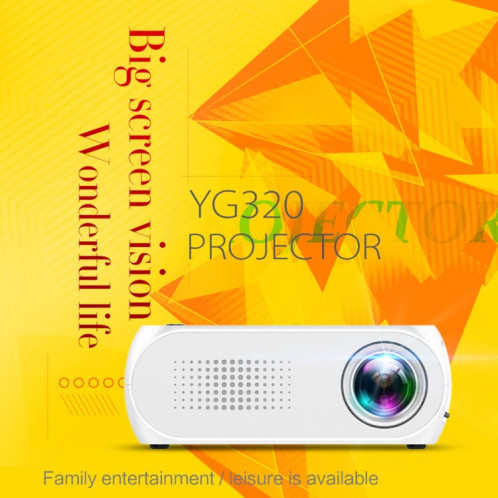 YG320 320 * 240 Mini Projecteur LED Home Cinéma, Support HDMI & AV & SD & USB (Blanc) SH873W1000-019