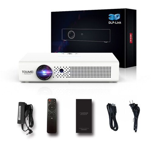 Projecteur DLP intelligent 3D TOUMEI V6 3800 Lumens Android 6.0, 2 Go + 32 Go, prise en charge WiFi double bande / Bluetooth / HDMI / TF / RJ45 ST0961800-015