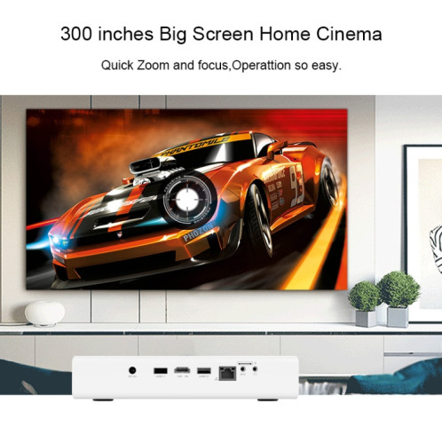 Projecteur DLP intelligent 3D TOUMEI V6 3800 Lumens Android 6.0, 2 Go + 32 Go, prise en charge WiFi double bande / Bluetooth / HDMI / TF / RJ45 ST0961800-015