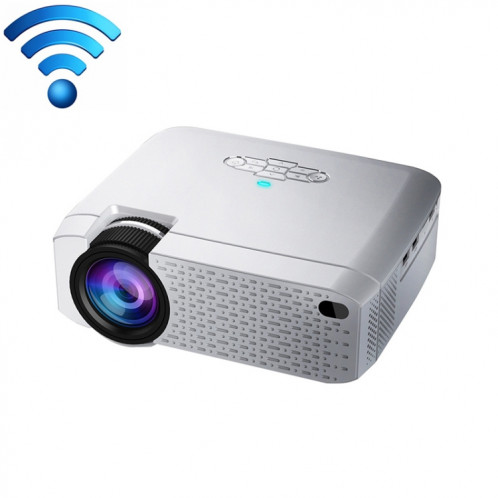 D40W Projecteur numérique portable LED HD pour cinéma maison de 1600 lumens, version miroir (argent) SH115S405-012