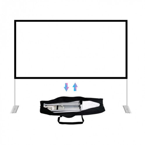 Support extérieur pliant le rideau de film de projecteur en polyester, taille: 84 pouces (16: 9) SH15201213-011