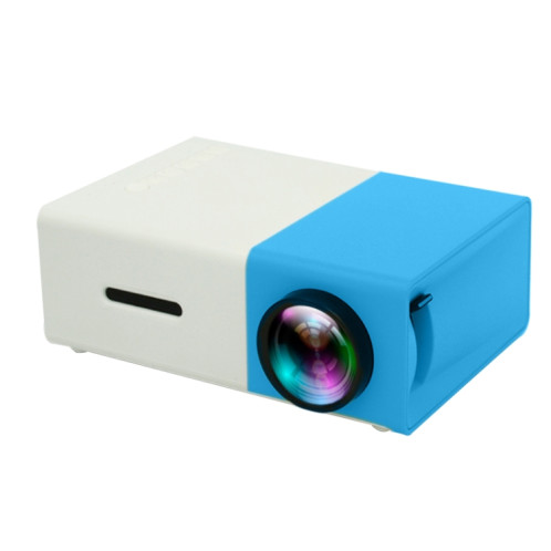 YG300 400LM Mini projecteur LED de cinéma maison portable avec télécommande, prise en charge des interfaces HDMI, AV, SD, USB (bleu) SH355L204-07