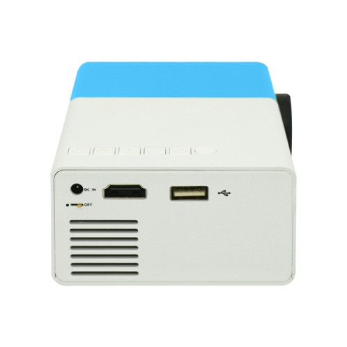 YG300 400LM Mini projecteur LED de cinéma maison portable avec télécommande, prise en charge des interfaces HDMI, AV, SD, USB (bleu) SH355L204-07