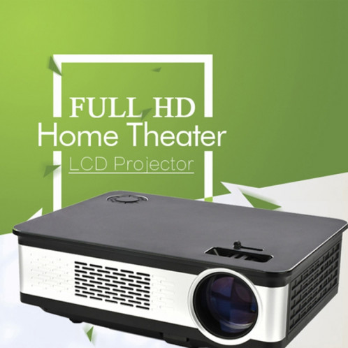Projecteur Wejoy L2 300ANSI Lumens 5,8 pouces Technologie HD 1280 * 768 pixels avec télécommande, VGA, HDMI (Noir) SH423B351-015