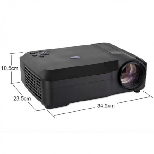 Projecteur Wejoy L3 300ANSI Lumens 5,8 pouces Technologie HD 1280 * 768 pixels avec télécommande, VGA, HDMI (Noir) SH455B1169-09