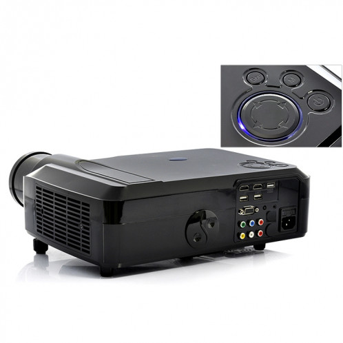 Projecteur Wejoy L3 300ANSI Lumens 5,8 pouces Technologie HD 1280 * 768 pixels avec télécommande, VGA, HDMI (Noir) SH455B1169-09