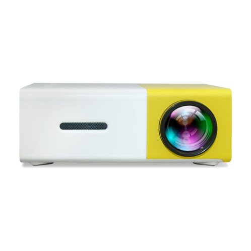 YG300 400LM Mini projecteur LED de cinéma maison portable avec télécommande, prise en charge des interfaces HDMI, AV, SD, USB, (batterie au lithium 1300 mAh intégrée) (jaune) SH554Y1150-06