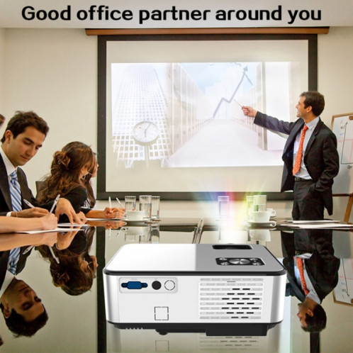 Cheerlux C9 2800 Lumens 1920x1080P HD Même écran Projecteur intelligent, prise en charge HDMI x 2 / USB x 2 / VGA / AV (Noir) SC609B843-011