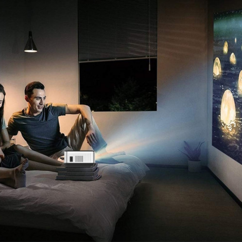 Cheerlux C9 2800 Lumens 1920x1080P HD Même écran Projecteur intelligent, prise en charge HDMI x 2 / USB x 2 / VGA / AV (Noir) SC609B843-011