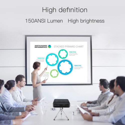D13 2 + 16G 854 x 480 Android 7.1.2 Mini projecteur de poche 4K DLP Smart Handheld LED WIFI projecteur de cinéma maison, prise en charge USB / TF / HDMI SH265097-09