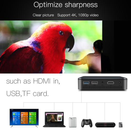 D13 2 + 16G 854 x 480 Android 7.1.2 Mini projecteur de poche 4K DLP Smart Handheld LED WIFI projecteur de cinéma maison, prise en charge USB / TF / HDMI SH265097-09