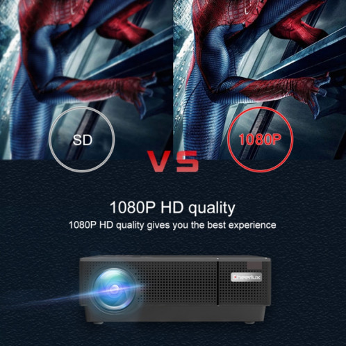 Cheerlux CL770 Projecteur intelligent Full HD 4000 Lumens 1920 x 1080P, prise en charge HDMI x 2 / USB x 2 / VGA / AV (noir) SC690B919-010