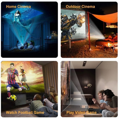 Wejoy L5 Home Cinéma Optique Keystone Réglable Full HD 1080P LED LCD Vidéo Projecteur avec Télécommande (Noir) SH606B1715-013