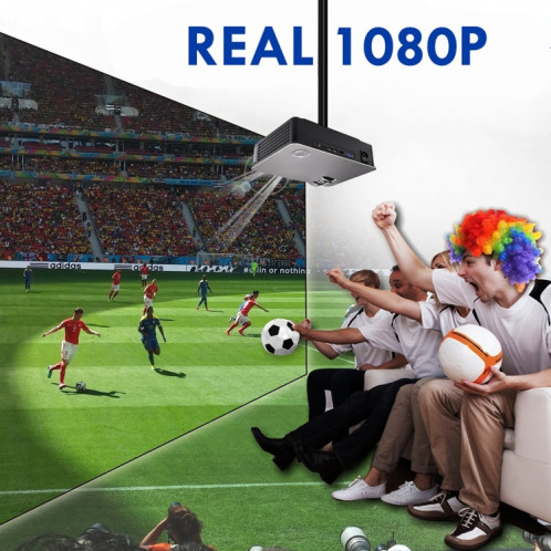 Wejoy L5 Home Cinéma Optique Keystone Réglable Full HD 1080P LED LCD Vidéo Projecteur avec Télécommande (Noir) SH606B1715-013