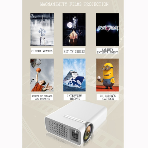 YG520 800x480 1800LM Mini projecteur LED Home Cinéma, Prise en charge HDMI & AV & SD & USB & VGA, Version de téléphone portable (Noir) SH434B757-08
