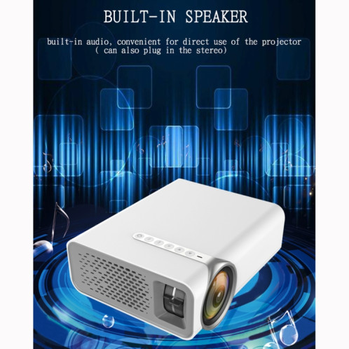 YG520 800x480 1800LM Mini projecteur LED Home Cinéma, Prise en charge HDMI & AV & SD & USB & VGA, Version de téléphone portable (Noir) SH434B757-08