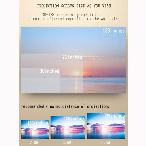 YG520 800x480 1800LM Mini projecteur LED Home Cinéma, Prise en charge HDMI & AV & SD & USB & VGA, Version de téléphone portable (Noir) SH434B757-08