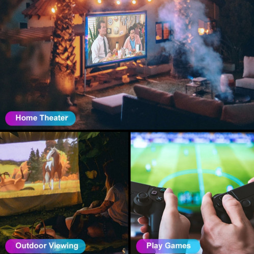 GXMO X1 5 pouces Android 9.0 2 Go + 16 Go 1920x1080P 450ANSI 2.4G&5G Dual WiFi Bluetooth Theater (Noir) SG897B1603-014