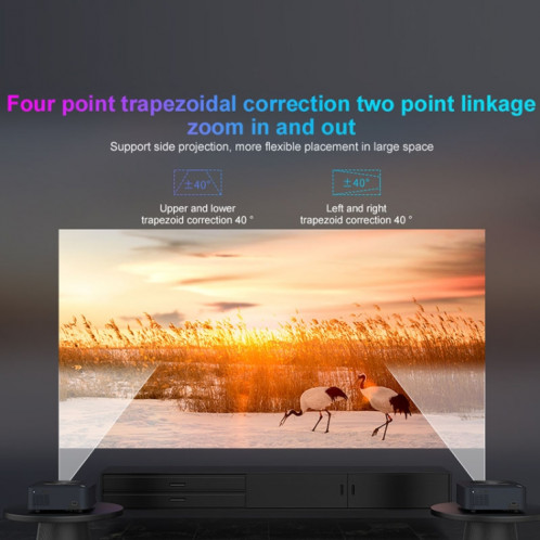 GXMO X1 5 pouces Android 9.0 2 Go + 16 Go 1920x1080P 450ANSI 2.4G&5G Dual WiFi Bluetooth Theater (Noir) SG897B1603-014