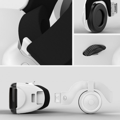 VR SHINECON G06EB lunettes vidéo 3D de réalité virtuelle adaptées aux Smartphone 4,7 pouces 6,1 pouces avec casque HiFi (blanc) SH041W375-016