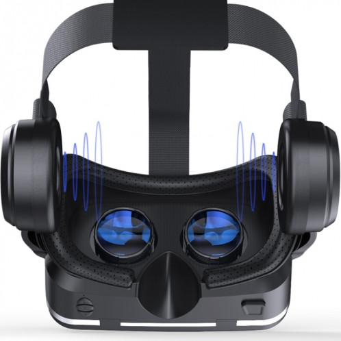 VR SHINECON G04E lunettes vidéo 3D de réalité virtuelle adaptées aux smartphones 3,5 pouces 6,0 pouces avec casque HiFi (noir) SH042B1054-015