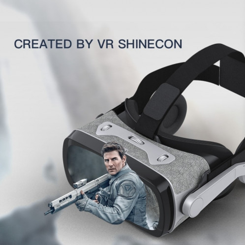 VR SHINECON G07E Lunettes vidéo 3D de réalité virtuelle adaptées aux smartphones 4,0 pouces 6,3 pouces (gris) SH043H183-016