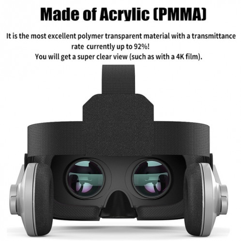 VR SHINECON G07E Lunettes vidéo 3D de réalité virtuelle adaptées aux smartphones 4,0 pouces 6,3 pouces (gris) SH043H183-016