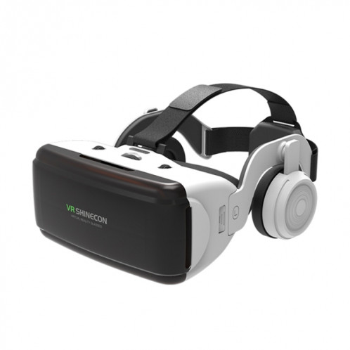 VR SHINECON G06E Lunettes vidéo 3D de réalité virtuelle adaptées aux smartphones 4,7 pouces 6,1 pouces avec casque (blanc) SH046W33-018