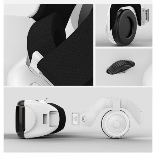 VR SHINECON G06E Lunettes vidéo 3D de réalité virtuelle adaptées aux smartphones 4,7 pouces 6,1 pouces avec casque (blanc) SH046W33-018