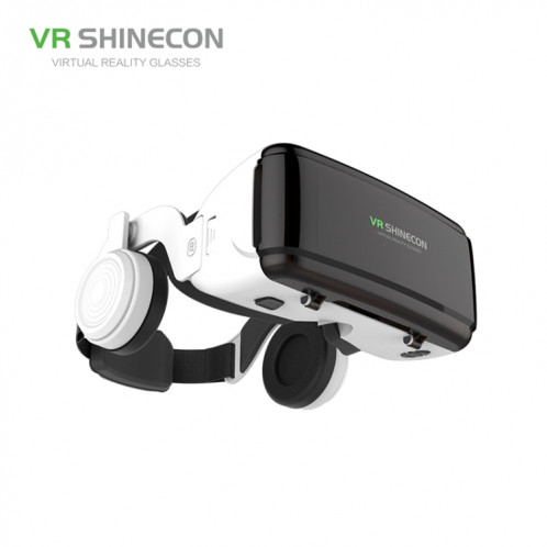 VR SHINECON G06E Lunettes vidéo 3D de réalité virtuelle adaptées aux smartphones 4,7 pouces 6,1 pouces avec casque (blanc) SH046W33-018