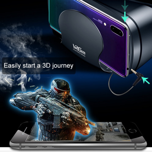 VRG Pro Audio Video Vide Vidéo Blue Lentilles revêtues de lunettes mobiles 3D VR VR SH56321813-09