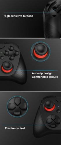 MOCUTE-050 télécommande sans fil Bluetooth / mini contrôleur de manette de jeu / contrôleur de lecteur de musique pour téléphone portable / tablette Android / iOS (noir) SH404B1013-08