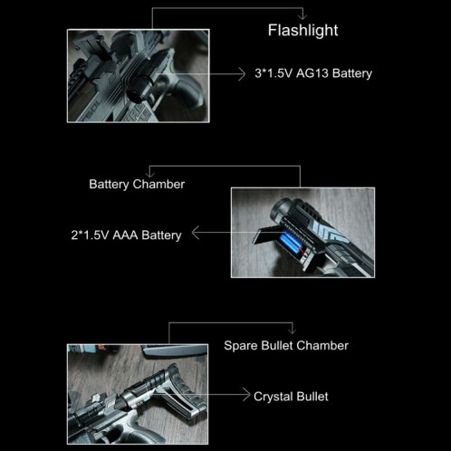 XiiZone AR-587 Multi Color Soft Crystal Water Paintball Gun Pistolet de jeu de tir Bluetooth AR SH80151632-010