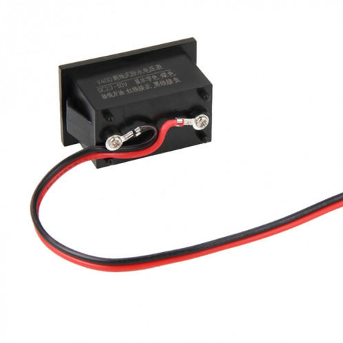 V40D Écran de lumière verte 2 fils mini-mètre de tension numérique étanche IPX4, tension de mesure: DC 2.5-30V SH002G713-04