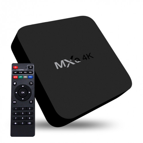 MXQ 4K Full HD Media Player RK3229 Quad Core KODI Android 9.0 TV Box avec télécommande, RAM: 1 Go, ROM: 8 Go, HDMI, WiFi, Miracast, DLNA (noir) SH005344-021