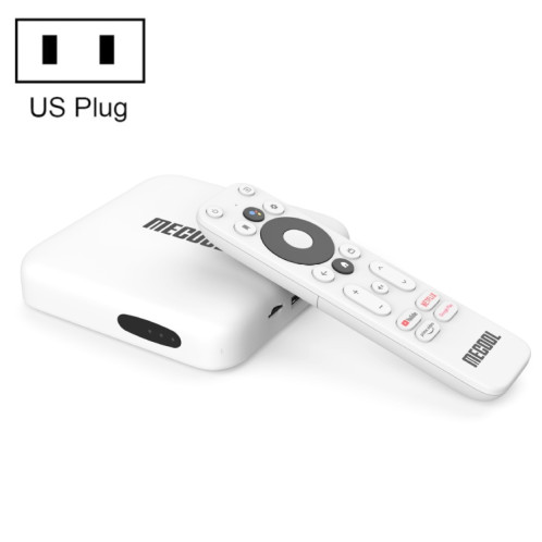 MECOOL KM2 4K Smart TV BOX Android 10.0 Lecteur multimédia avec télécommande, Amlogic S905X2 Quad Core ARM Cortex A55, RAM : 2 Go, ROM : 8 Go, prise en charge Bluetooth, HDMI, carte TF, prise US SM66US111-011