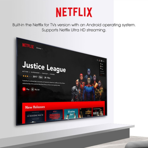 MECOOL KM2 4K Smart TV BOX Android 10.0 Lecteur multimédia avec télécommande, Amlogic S905X2 Quad Core ARM Cortex A55, RAM : 2 Go, ROM : 8 Go, prise en charge Bluetooth, HDMI, carte TF, prise US SM66US111-011